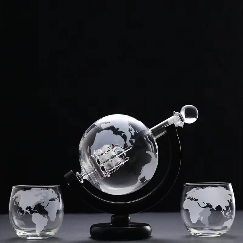 Whiskey Glass Set Crystal Glob - Decanter Globe Set ulasan dan harga