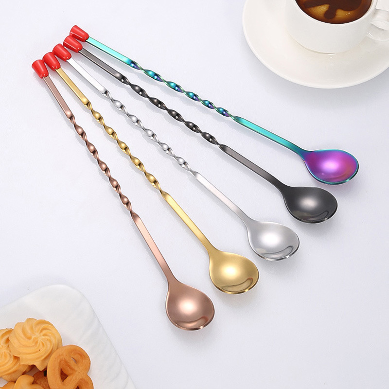 100Pcs/Lot Stainless Steel Twi - Bar Spoon Twisted ulasan dan harga