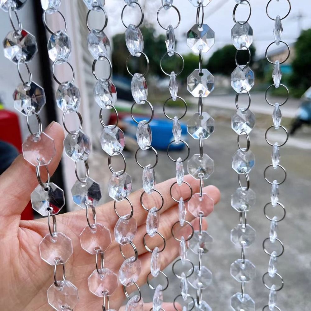 10PCS 100cm Clear Beaded Curta - Home Bargains ulasan dan harga