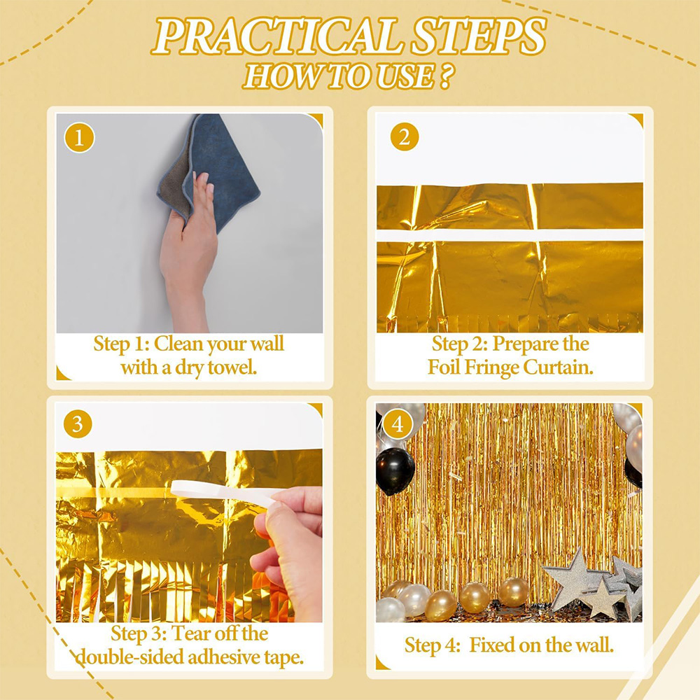 2Pack Gold Metallic Foil Tinse - Home Bargains ulasan dan harga