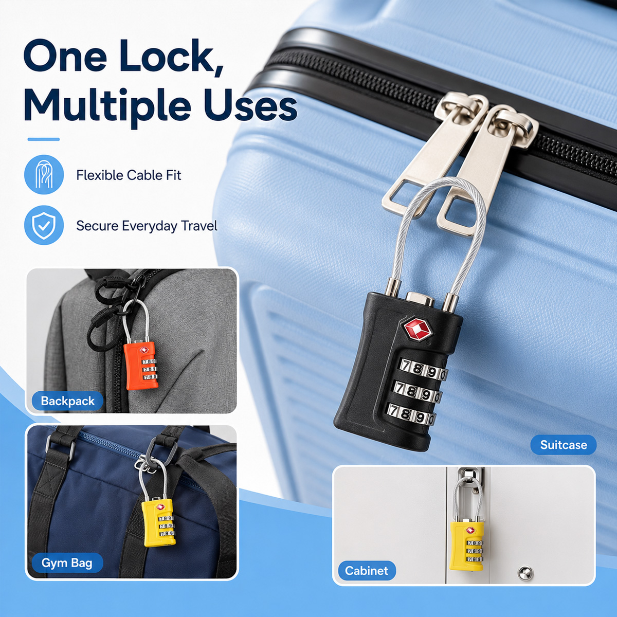 TSA Approved Luggage Lock 3 Di - Home Bargains ulasan dan harga