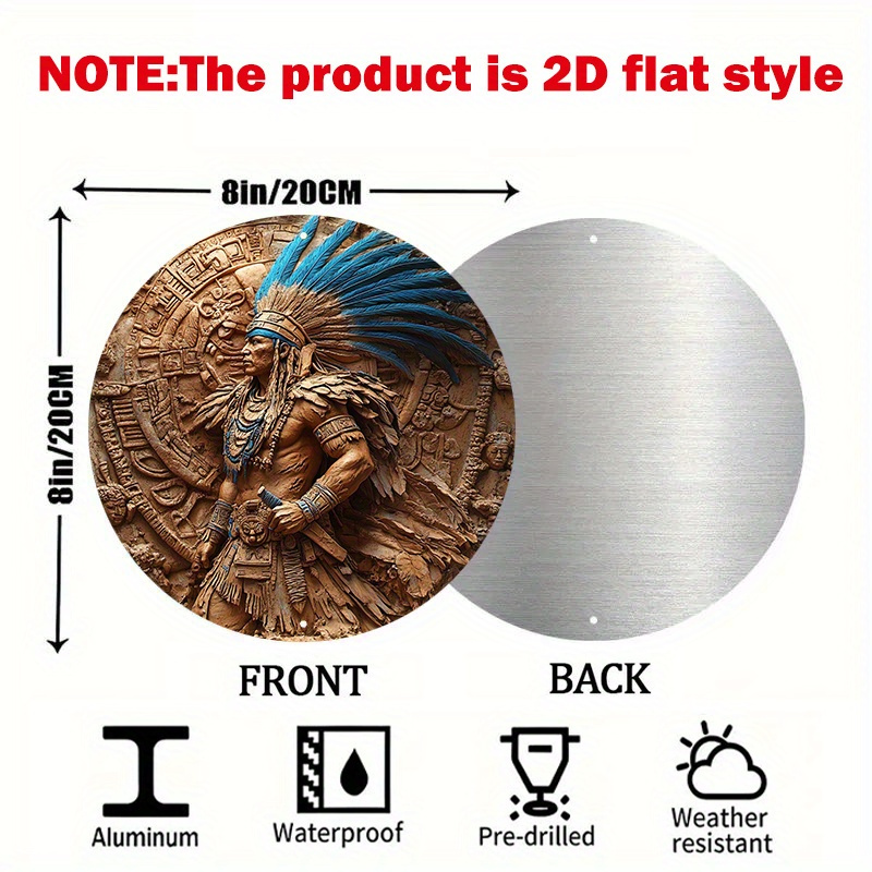 1pc Aztec Warrior 8-Inch Round - Home Bar Cafe ulasan dan harga