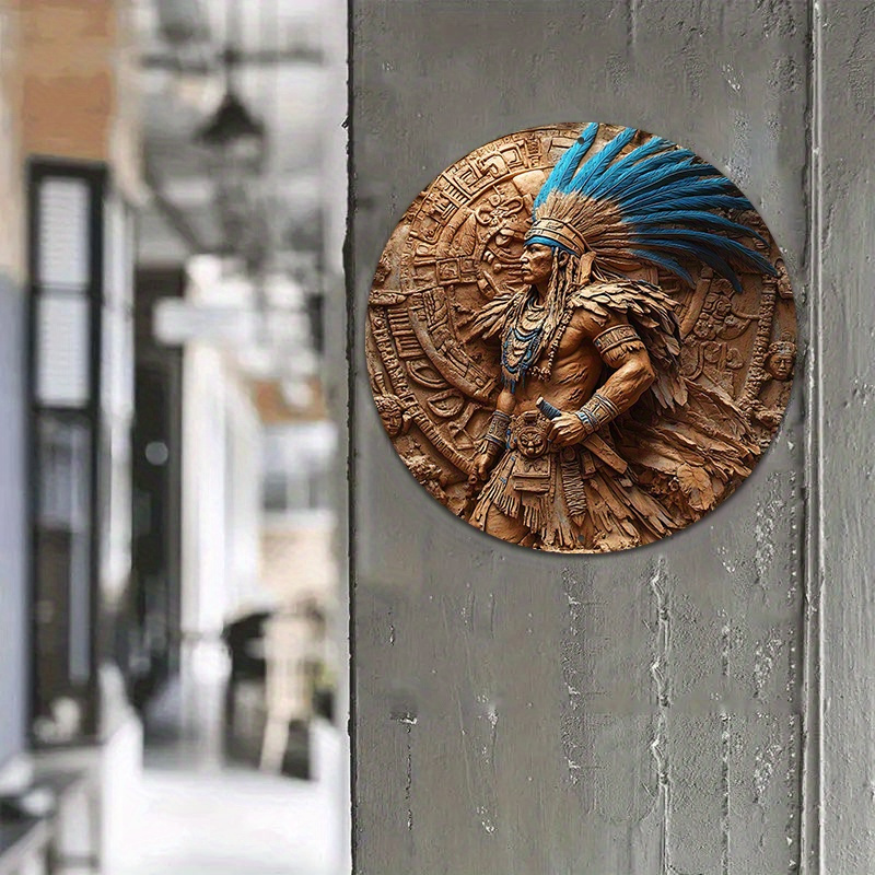1pc Aztec Warrior 8-Inch Round - Home Bar Cafe ulasan dan harga
