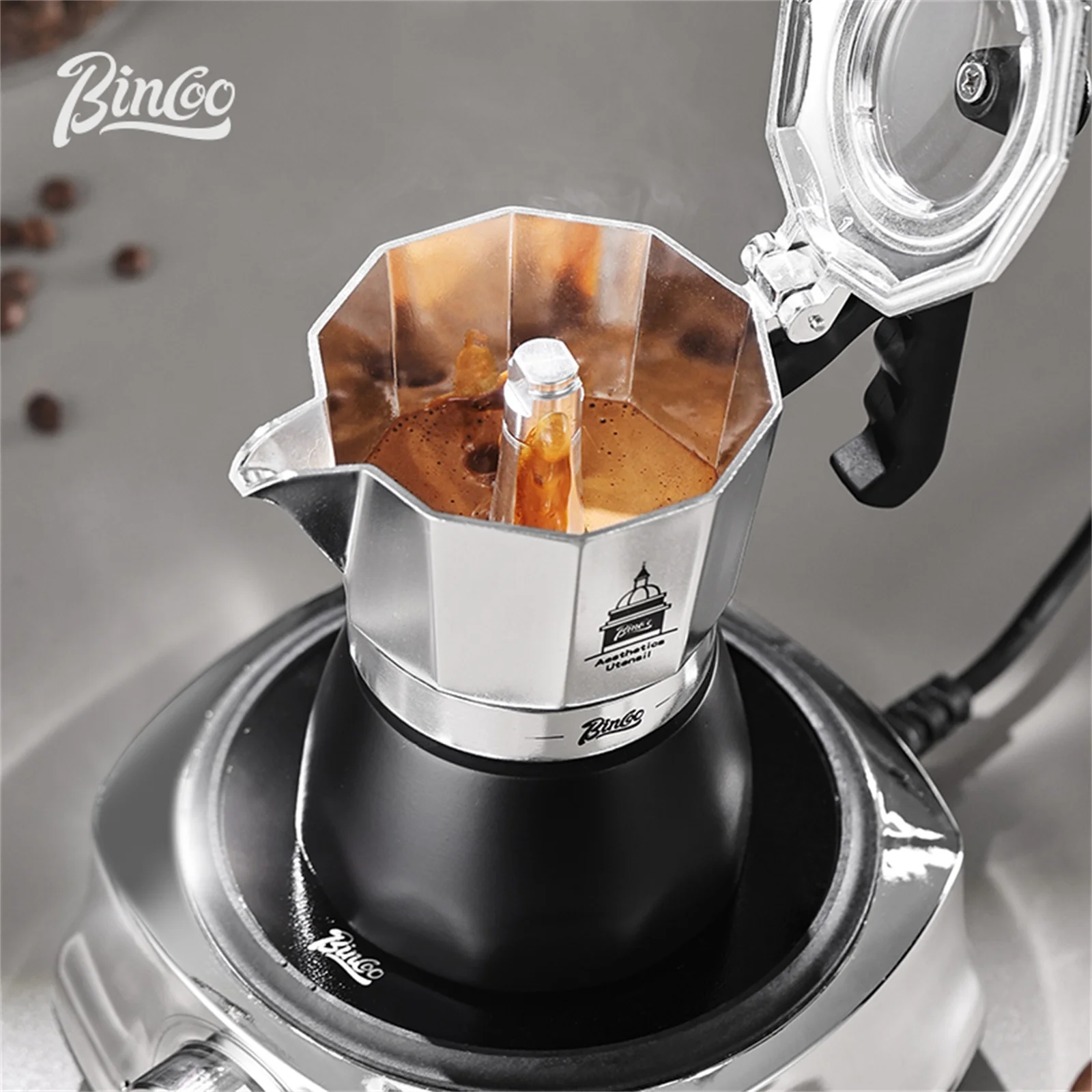 BINCOO Double Valve Moka Pot，E - Home Barista ulasan dan harga
