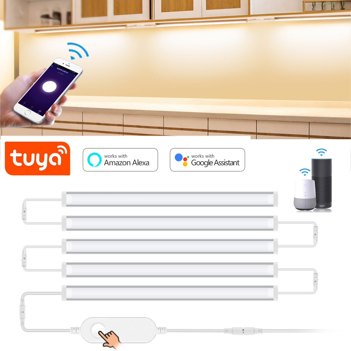 1-5 Pcs Kitchen Tuya Smart LED - Home Bargains ulasan dan harga