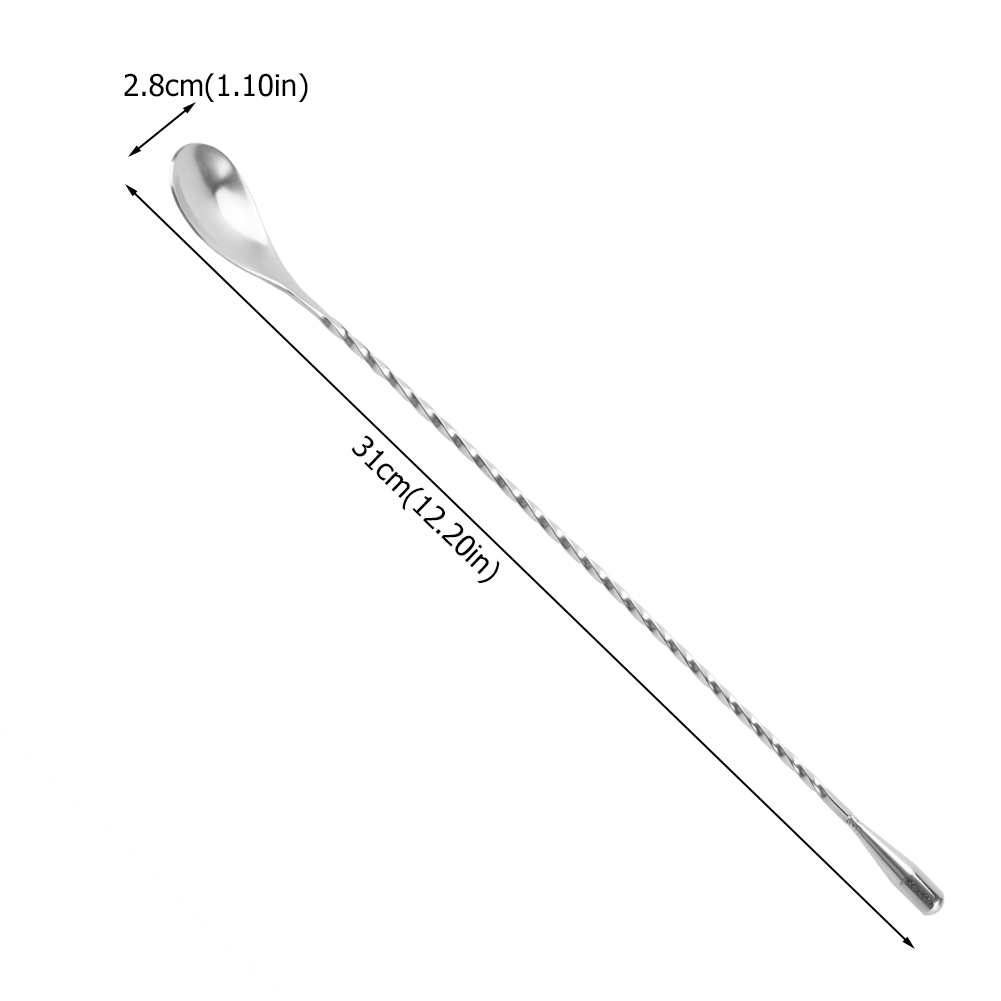 Stainless Steel Bar Wine Cockt - Bar Spoon Twisted ulasan dan harga