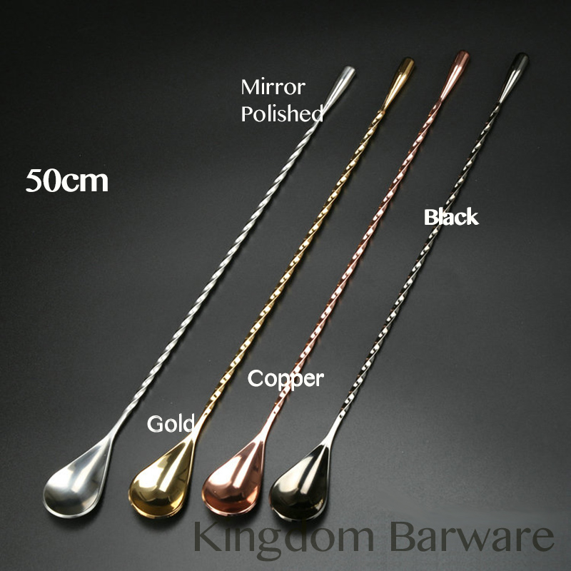 50cm Cocktail Bar Spoon 304 St - Bar Spoon Twisted ulasan dan harga