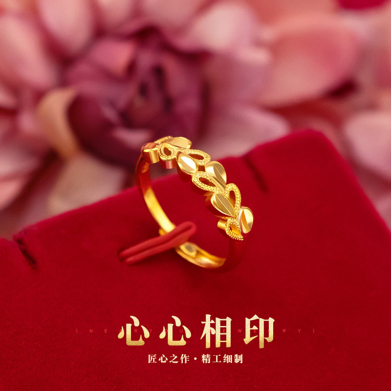 100% 18K Gold Jewelry rings fo - Bar Cart Gold ulasan dan harga