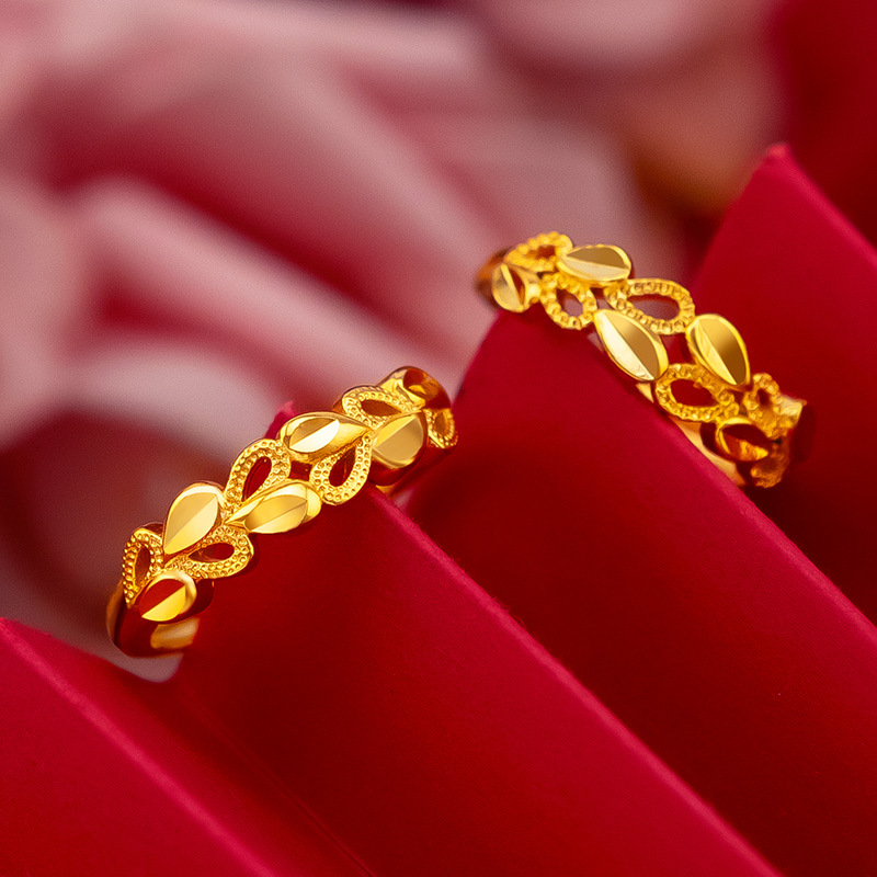 100% 18K Gold Jewelry rings fo - Bar Cart Gold ulasan dan harga