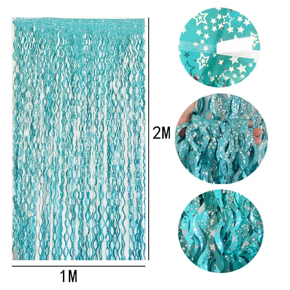 2Packs Teal Blue Pink Foil Cur - Home Bargains ulasan dan harga